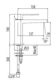 Фото Tres Slim 20210301 Смеситель для раковины
