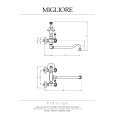 Migliore Prestige 26898 Смеситель для ванны внешний, c поворотным изливом, бронза