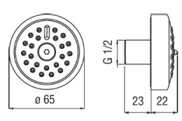 Душевая форсунка NOBILI WE00139/81BR (бронза)