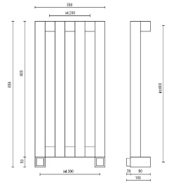 Фото Полотенцесушитель водяной Margaroli Cometa 7-480 748004CR, высота 85 см, ширина 35 см, хром