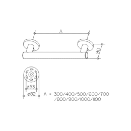 Поручень Keuco Plan Care 34901010500, хром