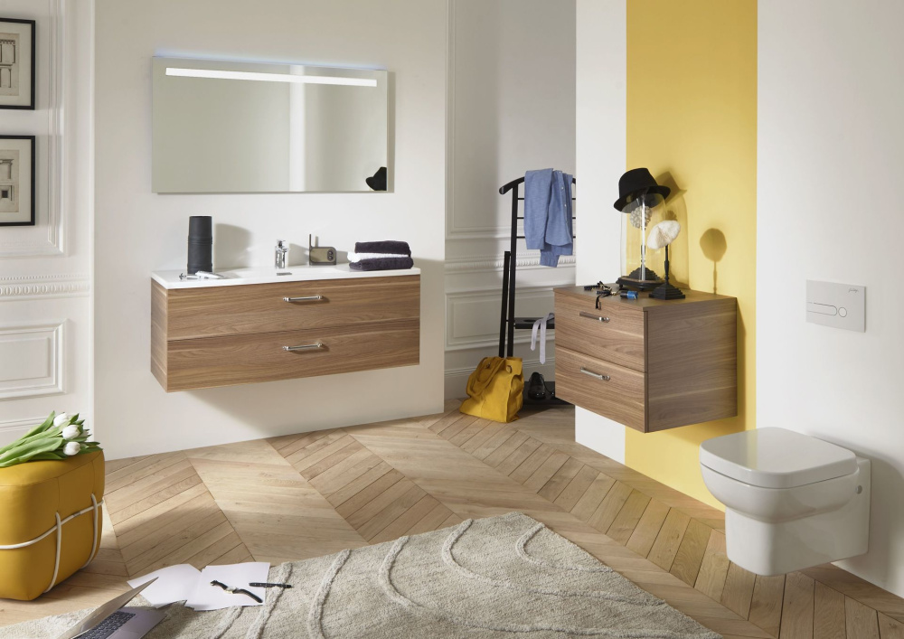 Фото Мебель для раковины-столешницы 80 см, изогнутая ручка Jacob Delafon EB2078-R1-G1C