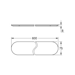 Полочка стеклянная Grohe Selection 41057000