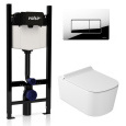 KIT VSCR 5486 Slim P1 Комплект инсталляции 4 в 1, WINNER S BLOCK VS0853202, унитаз MEG11PRO 5486, кр