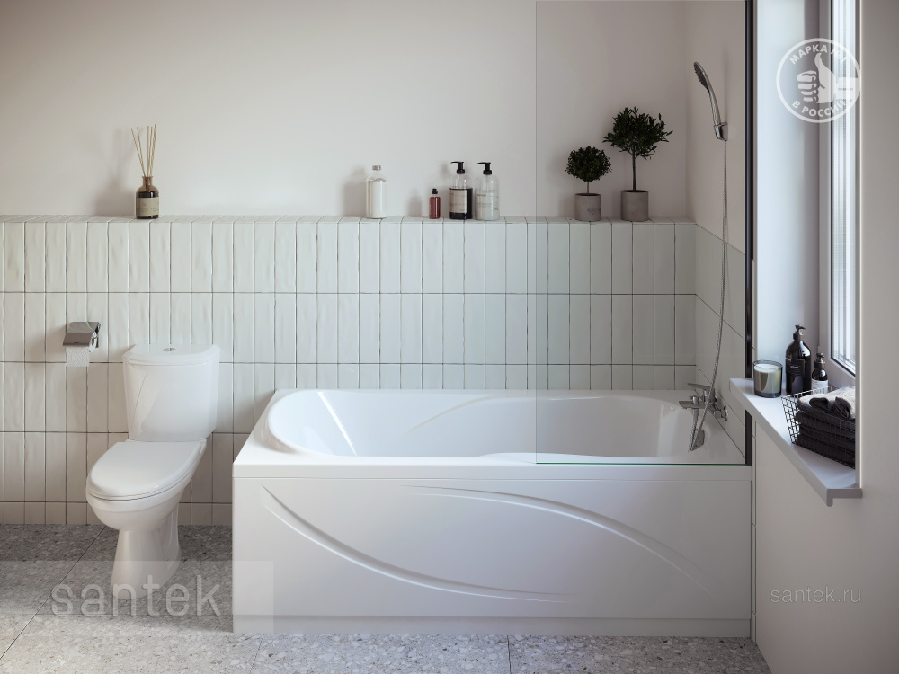 Фото Акриловая ванна 150x75 Santek (1.WH30.2.383), прямоугольная