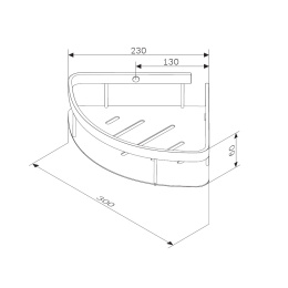 Полка для душа Am.Pm Sense L (A7454122) черный