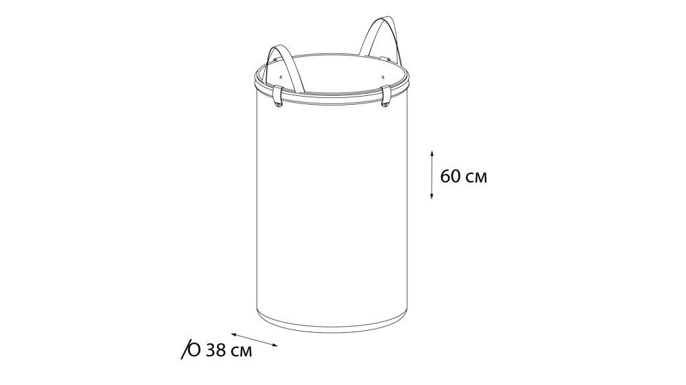 Фото Корзина для белья с ручками Fixsen, коричневая, 80 литров (FX-1034)