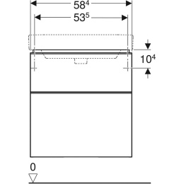 Geberit Smyle Square 500.352.JK.1 Тумба для раковины, с ящиками выдвижными