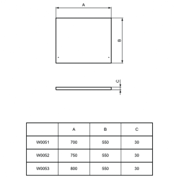 Панель для ванны 70 см Ideal Standard SIMPLICITY W005101