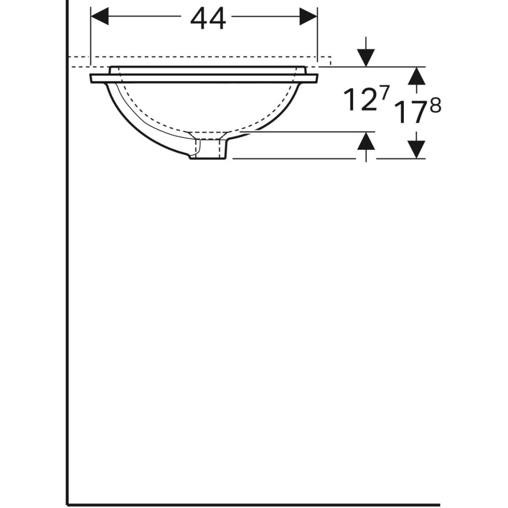 Geberit Variform 500.762.01.2 Раковина, встраиваемая снизу