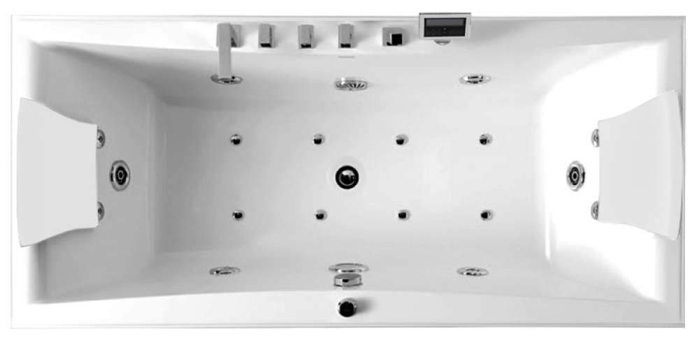 Фото Акриловая ванна 177x81 Gemy (G9076 K), прямоугольная-асимметричная