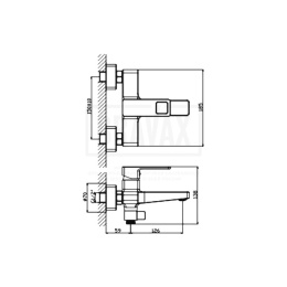 Смеситель для ванны Haiba HB60617