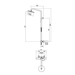 Душевая стойка Gattoni (KIT/TS60C0) хром