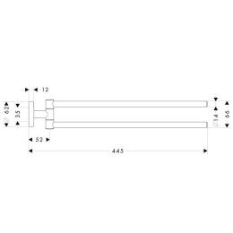 Полотенцедержатель Hansgrohe Logis (40512820) серый