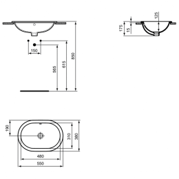 Раковина 55X38 см Ideal Standard CONNECT E504701