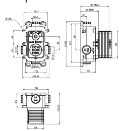 Внутренний механизм смесителя для ванны и душа FIMA Carlo Frattini Fimasmartbox F3800