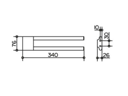 Полотенцедержатель Keuco Edition 400 11519010000, хром