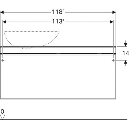 Geberit Citterio 500.561.JJ.1 Тумба для раковины, с ящиками выдвижными