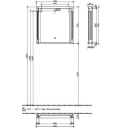 Зеркало A2240000 VILLEROY&BOCH BELLEVUE, 750 x 750 x 85 мм