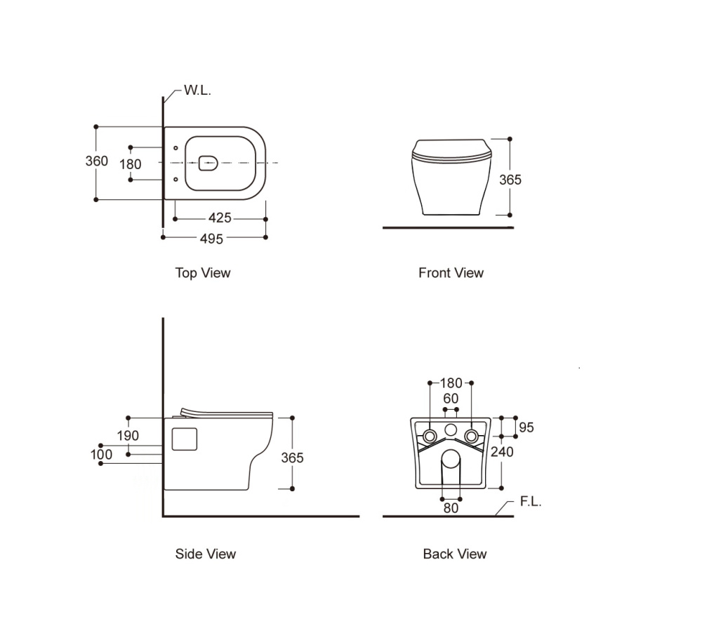 Подвесные унитазы Подвесной безободковый унитаз с сиденьем микролифт Avimano Tradition 1000090, цвет белый глянцевый