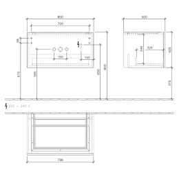 База под раковину Legato B228L0E8
