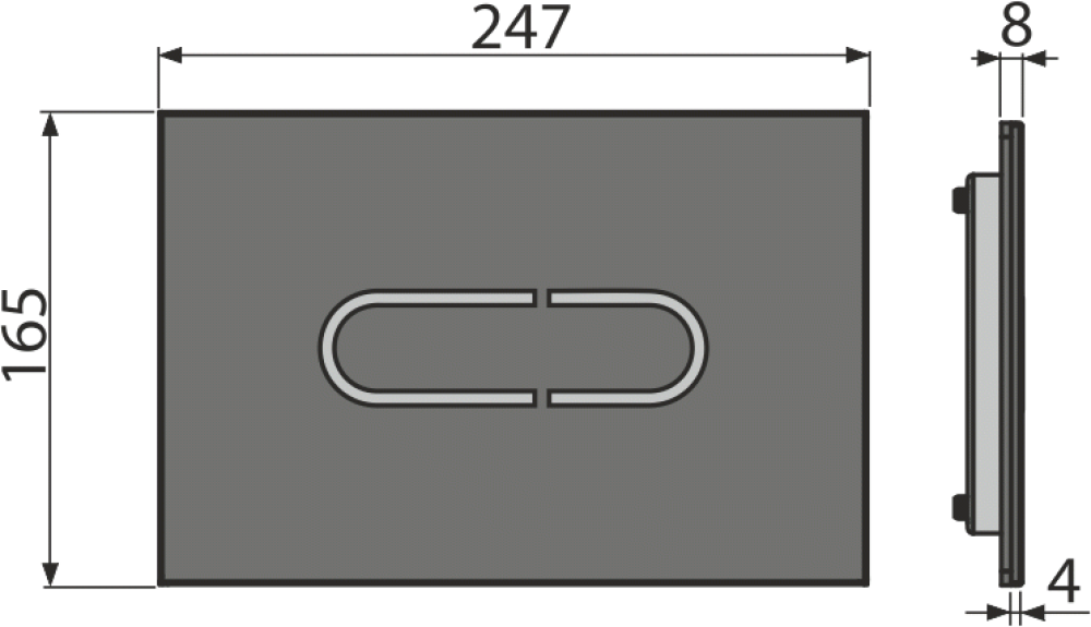 Кнопка смыва AlcaPlast (NIGHT LIGHT-1) черный