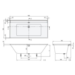 Акриловая ванна 190x90 Villeroy&Boch (UBA199COR2EV-RW), прямоугольная