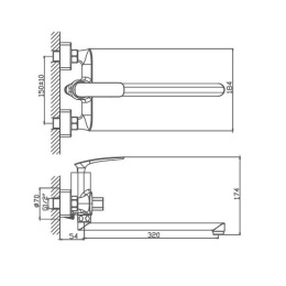 Смеситель для ванны Haiba HB22616