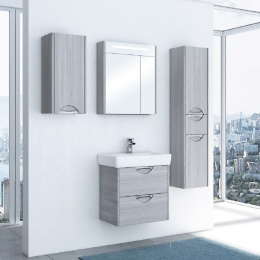 Зеркальный шкаф Aquaton Сильва 50 дуб макиато 1A215502SIW5L