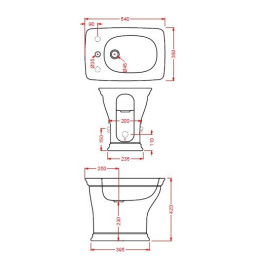 Биде напольное ArtCeram Civitas (CIB002 33 00) розовый
