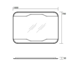 Зеркало Kerasan Waldorf 740601 100 с выключателем