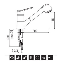 Nobili Timix TX27117CR Смеситель для кухни (хром)