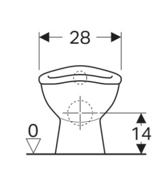 Чаша напольного унитаза Geberit Bambini 211650000