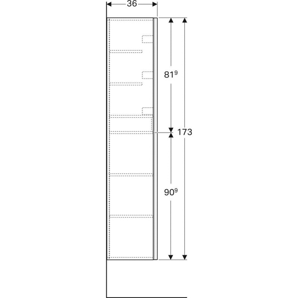 Geberit Acanto 500.619.01.2 Шкаф, пенал