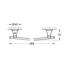 Grohe Grandera 40629000 Держатель полотенца, широкий