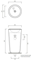 Фото Cielo Fluid FLFREEP Раковина напольная-пристенная (белый)