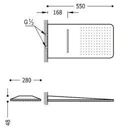 Фото Koнсоль душевая c каскадом Tres Showers 29990308
