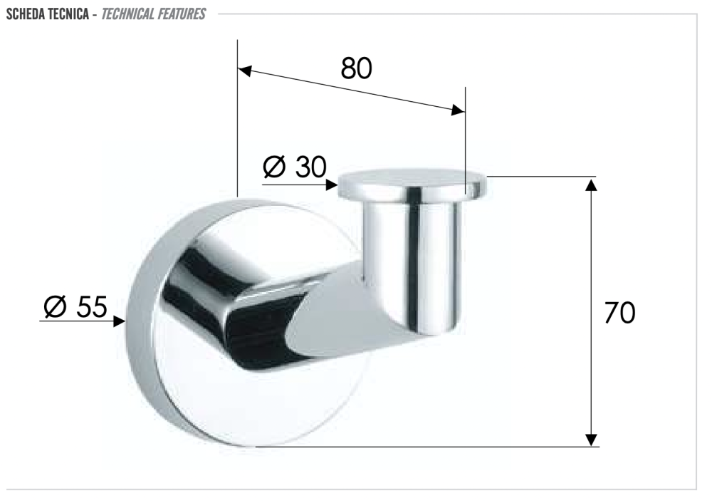 Фото Крючок Remer Guest GS50DO, золото глянцевое