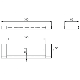 Полотенцедержатель 350 мм Ideal Standard CONNECT N1385AA