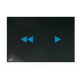Кнопка управления бесконтактная для скрытых систем инсталляции с подсветкой, стекло-черный