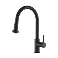 Смеситель для кухниTimo Saona 2316/03FL  с выдвижной лейкой, черный