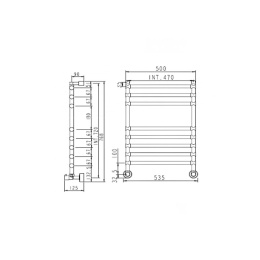 Полотенцесушитель водяной MARGAROLI SOLE AS0464AA03CR