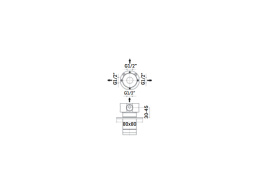 Переключатель встраиваемый Mamoli Euclide 28540000C021 на 3 потока, Chrome