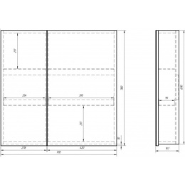 Шкаф зеркальный Dreja Almi (99.9010) 70 см