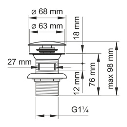 Донный клапан WasserKRAFT (A153) белый