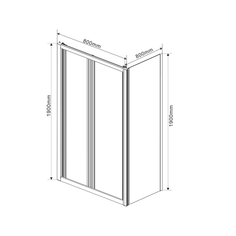 Душевой уголок Vincea Garda (VSR-1G8080CL) хром