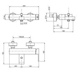 FIMA Carlo Frattini BRICK F3504/1CR Смеситель для ванны
