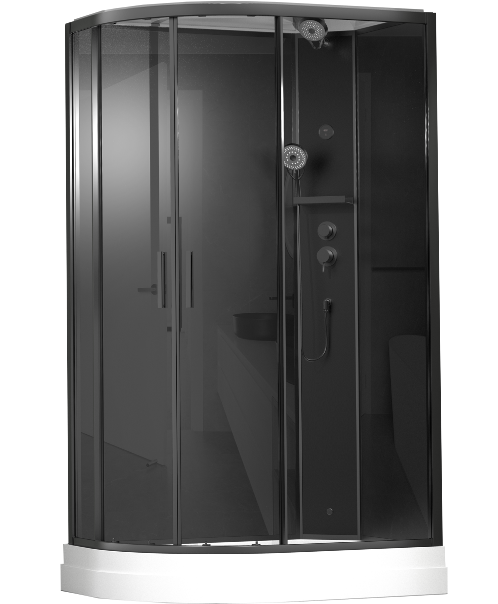 Фото Душевая кабина 120x80x222 Timo (ILMA-902 R B) Без гидромассажа, акрил, Поддон низкий