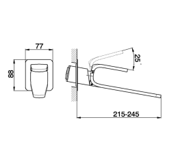 Смеситель для раковины Cisal Kawa KA00551039, черный