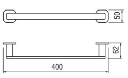 NOBILI Loop ACLP20/400CR Полотенцедержатель (хром)